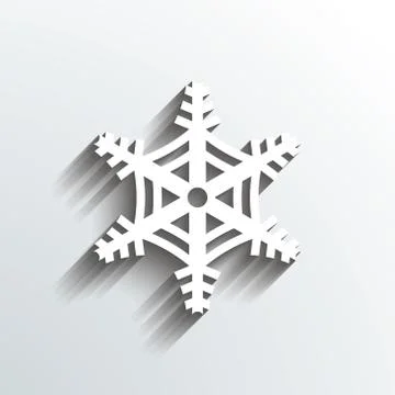 Snowflake Christmas. 3D paper style イラスト素材
