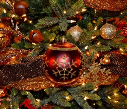 Snowflake Christmas Bulb Stock Photos