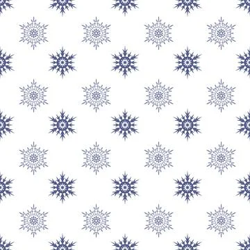 Snowflake, christmas decoration seamless pattern, cute pattern Illustrazione stock