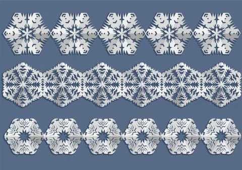 Snowflake christmas decorations Stock Illustration