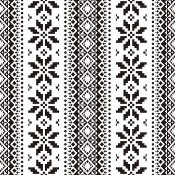 Snowflake Christmas ethnic pattern texture background design vector Stock Illustration