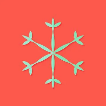 Snowflake Christmas Flat Icon Stock Illustration
