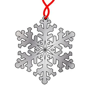 Snowflake Christmas Tree Bauble Stock Illustration