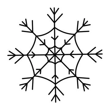 Snowflake christmas winter cold pattern line icon 스톡 일러스트