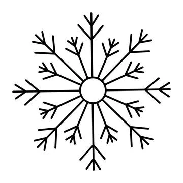 Snowflake christmas winter cold pattern line icon Illustrazione stock