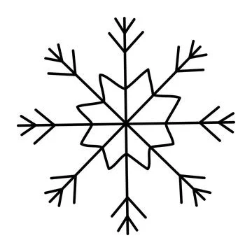Snowflake christmas winter cold pattern line icon Stock Illustration