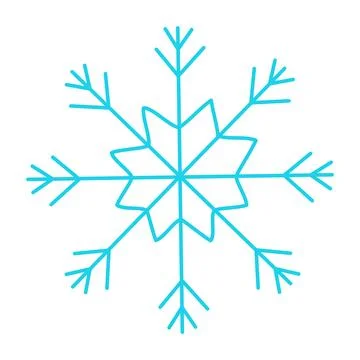 Snowflake christmas winter cold pattern icon element Stock Illustration