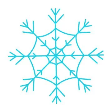 Snowflake christmas winter cold pattern icon element Illustrazione stock