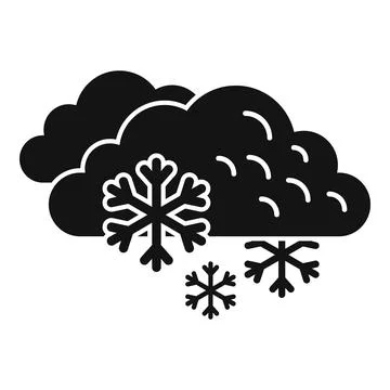 Snowflake cloud icon simple vector. Snow forecast Illustrazione stock