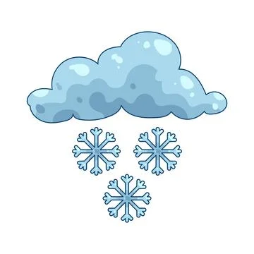 Snowflake cloud Stock Illustration