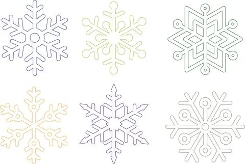 Snowflake Coasters Digital Vector File for Laser Cutter. Stock Illustration