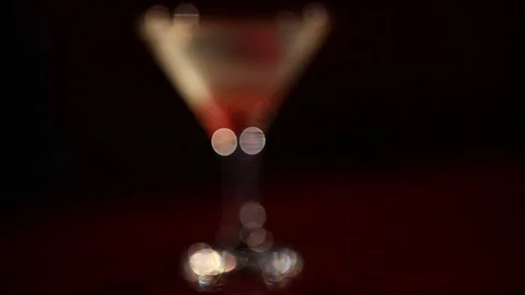 The snowflake cocktail is on the bar. Stock Footage 80309408