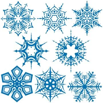 Snowflake Collection Stock Illustration