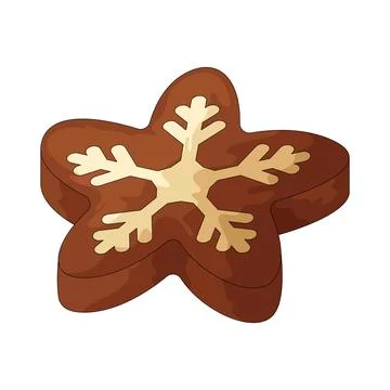 Snowflake cookie illustration 스톡 일러스트
