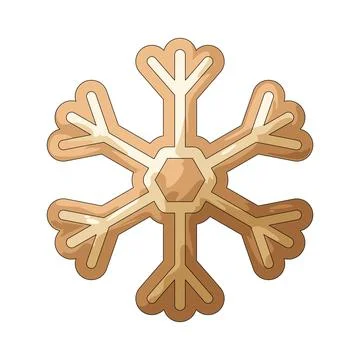 Snowflake cookie illustration Stock Illustration