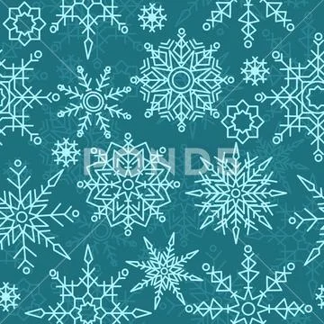 Snowflake Cool Winter Snow Seamless Pattern Background Illustrazione stock