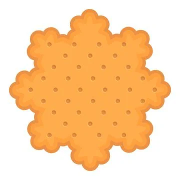 Snowflake cracker icon cartoon vector. Cookie food 스톡 일러스트