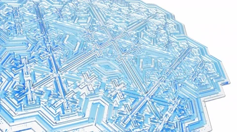Snowflake of crystal ice 4k Stock Footage 43956292
