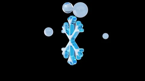 Snowflake Crystal with Transparent Background in 3D Animation Stock Footage 309319215