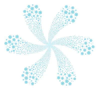 Snowflake Curl Abstract Flower Stock Illustration