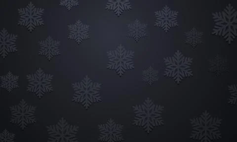 Snowflake decoration black luxury pattern background Christmas, New Year gree Illustrazione stock