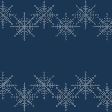 Snowflake decoration pattern on top for banner Stock Illustration