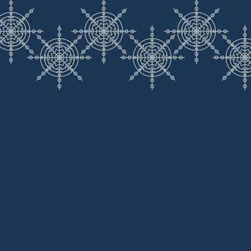 Snowflake decoration pattern on top for banner Stock Illustration