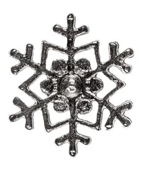 Snowflake, decorative element, isolated on white background Foto stock