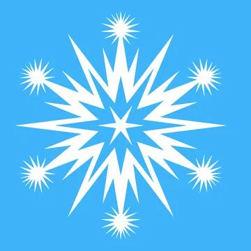Snowflake for design, star spark in snowflake pattern, vector Stock Illustration
