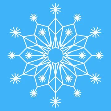 Snowflake for design, star spark in snowflake pattern, vector Illustrazione stock