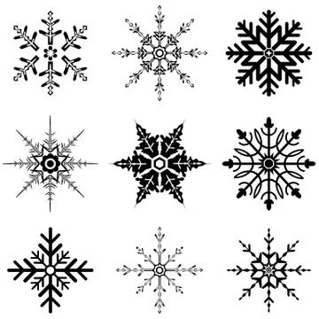 Snowflake designs Stock Illustration
