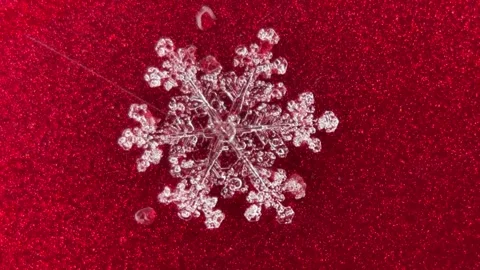 Snowflake detail melting Stock Footage 230029759