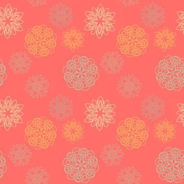 Snowflake different seamless pattern Illustrazione stock
