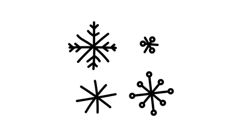 Snowflake Doodle Animation Loop Backgrou... | Stock Video | Pond5