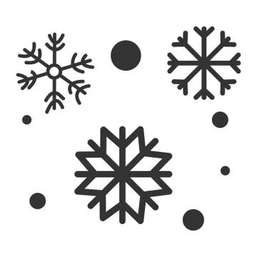 Snowflake doodle icon vector illustration Illustrazione stock