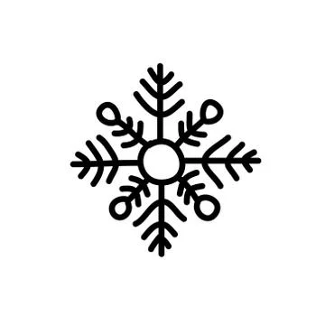 Snowflake doodle icon, vector illustration Stock Illustration