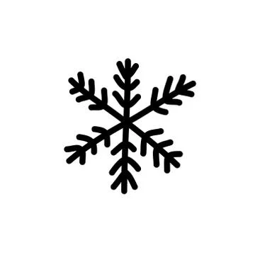 Snowflake doodle icon, vector illustration Stock Illustration