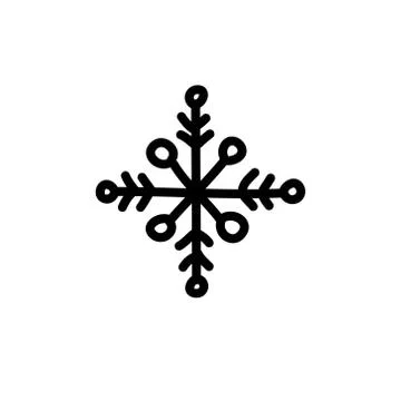 Snowflake doodle icon, vector illustration Stock Illustration
