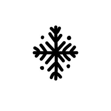 Snowflake doodle icon, vector illustration Stock Illustration