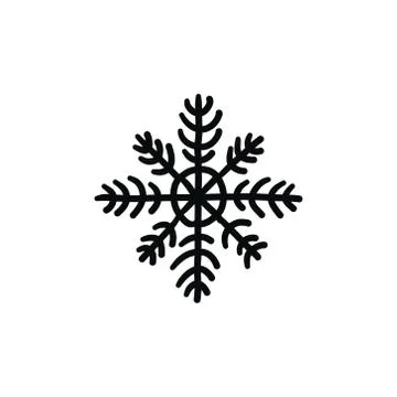 Snowflake doodle icon, vector illustration Stock Illustration