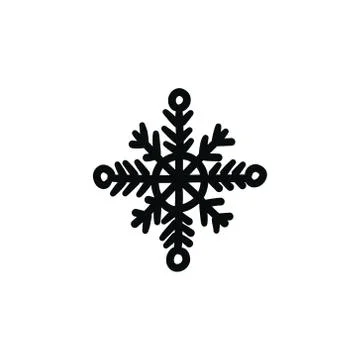 Snowflake doodle icon, vector illustration Stock Illustration