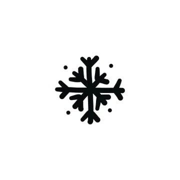 Snowflake doodle icon, vector illustration Stock Illustration