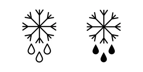 Snowflake droplets icon Illustration designs pack for Web Stock Illustration