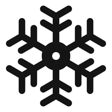 Snowflake element icon, simple style Stock Illustration