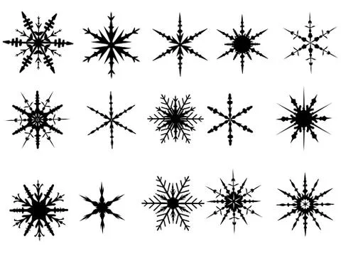 Snowflake Elements  Illustrazione stock