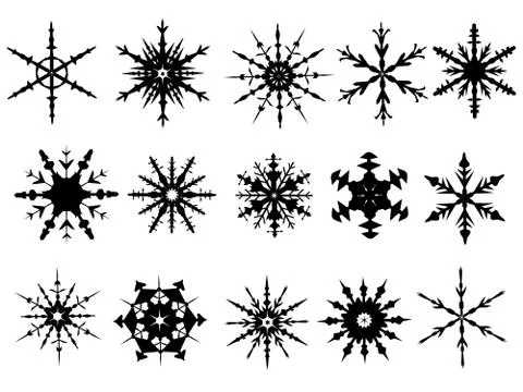Snowflake Elements  Stock Illustration