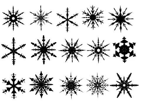 Snowflake Elements  Stock Illustration