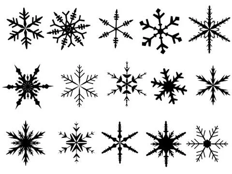 Snowflake Elements  스톡 일러스트