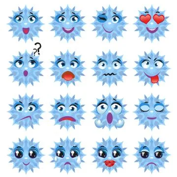 Snowflake Emoji Emoticon Expression Stock Illustration