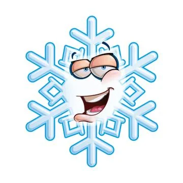 Snowflake emoticon - hey Stock Illustration